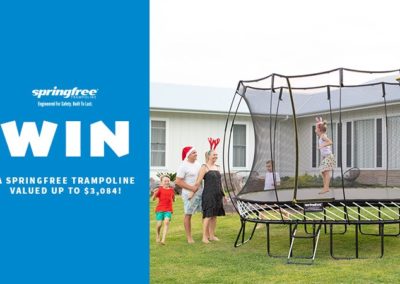 Mega Christmas Giveaway – Win a Springfree Trampoline