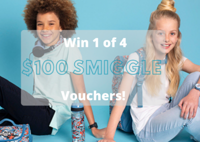 WIN 1 of 4 $100 Smiggle Gift Vouchers!